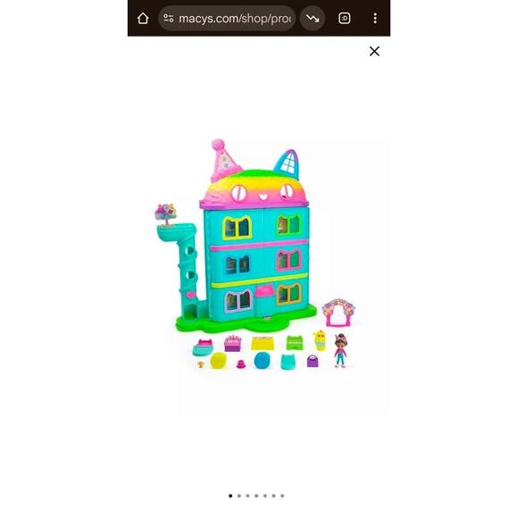 New in Box Gabby's Dollhouse15 Piece Rainbow Celebration Dollhouse - Picture 2 of 8